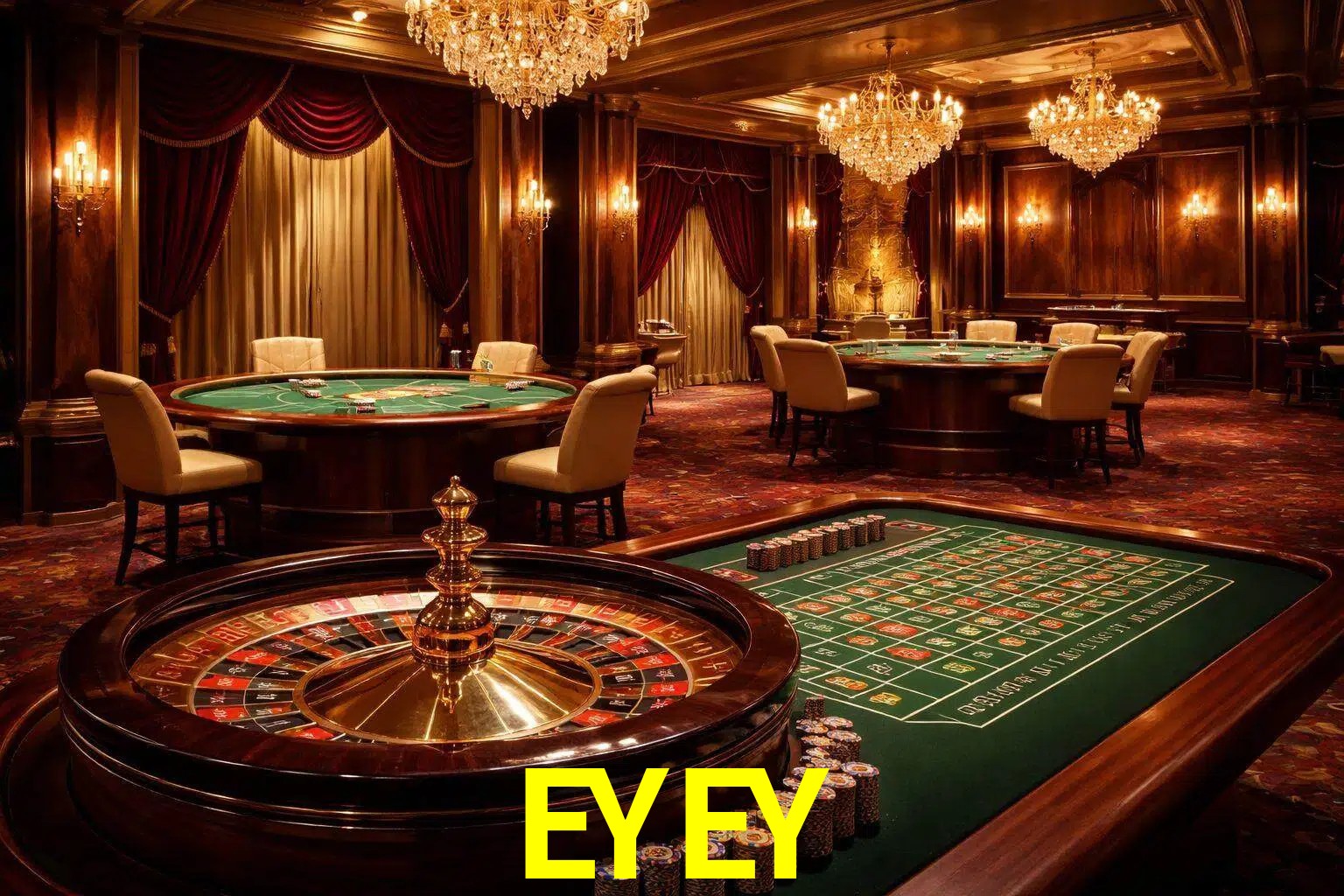 Una escena premium de mesa de casino en vivo con cartas, elementos de ruleta y un ambiente pulido de estudio de transmisión.